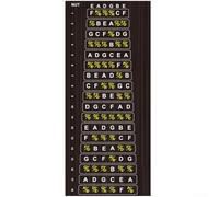 Decalcomanie per tastiera tagliate con precisione per chitarra con bordi puliti e spessore costante per mantenere una sensazione naturale durante il gioco e lo studio prolungati