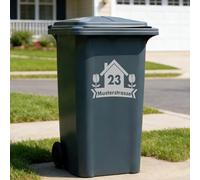 Decalcomanie Personalizzate Con Numero Civico For Bidone Della Spazzatura, Adesivi In vinile Con Indirizzo Personalizzato For Evitare Confusione Con I Bidoni Della Spazzatura(30X24cm)