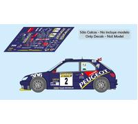 Decalcomanie Peugeot 306 Maxi Rally Aviles 1997 2 1:32 1:43 1:24 1:18 calche ...