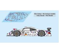 Decalcomanie Porsche 911 GT1 98 Le Mans 1998 25 26 1:32 1:43 1:24 1:18 slot c...