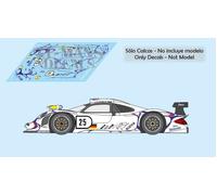 Decalcomanie Porsche 911 GT1 98 Le Mans test 1998 1:32 1:43 1:24 1:18 slot ca...