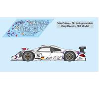 Decalcomanie Porsche 911 GT1 98 Le Mans test 1998 1:32 1:43 1:24 1:18 slot ca...