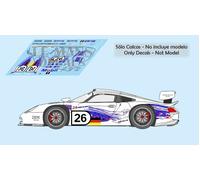 Decalcomanie Porsche 911 GT1 EVO Le Mans 1997 25 26 1:32 1:43 1:24 1:18 slot ...