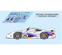 Decalcomanie Porsche 911 GT1 EVO Le Mans 1997 25 26 1:32 1:43 1:24 1:18 slot ...
