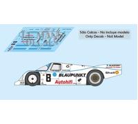 Decalcomanie Porsche 962C Le Mans 1988 4 5 7 8 1:32 1:43 1:24 1:18 962 slot c...