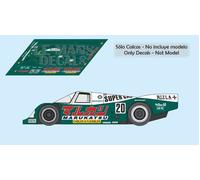 Decalcomanie Porsche 962C Le Mans 1989 1:32 1:43 1:24 962 slot Brun kremer ca...