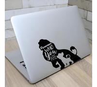 Decalcomanie "Remember Who You Are", design ufficiale con silhouette Simba & Mufasa, adesivi in vinile di alta qualità per auto, laptop e molto altro ancora, colore nero/bianco (15 x 17 cm, set da 2