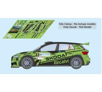 Decalcomanie Skoda Fabia Rally2 Rally Princesa Asturias 2023 slot calcas razz...