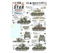Decalcomanie Star 1/72 US M4A3(76) Sherman In Europa 1944-45
