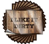 Decalcomanie Sweet Comfort Case I Like It Dirty | Decorazione primaverile per esterni (8 x 12 cm)