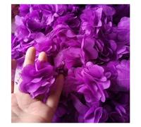 decalcomanie, Toppa in pizzo con fiori in chiffon, confezione da 24 colori, 2 metri(Deep Purple)