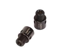 Ergotec Coppia Prolunga asse pedali per filettatura 9/16" in acciaio inox Nero
