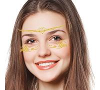 Decali Del Viso Carine Multiuso - Adesivi Per Il Viso Di Halloween, Decalcomanie Per La Faccia Da Festa Impermeabili | Entusiasmati Per Carnevali, Cosplay, Festival Ed Eventi A Tema, Applica