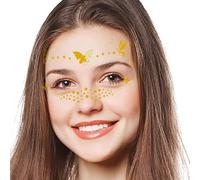 Decali Del Viso Carine Multiuso - Adesivi Per Il Viso Di Halloween, Decalcomanie Per La Faccia Da Festa Impermeabili | Entusiasmati Per Carnevali, Cosplay, Festival Ed Eventi A Tema, Applica