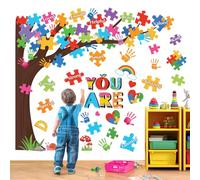 decalmile Adesivi Murali Albero Arcobaleno Bambini Adesivi da Parete Citazioni Motivazionale Decorazione Murale Camera Bambini Asilo Nido Aula