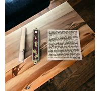 Decalogo/Torah/Bibbia MEZUZAH in metallo con Klaf/Scrol PARCHMENT non kosher