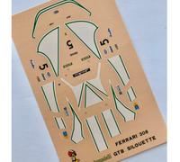 decals decalcomanie deco slot 1/43 ferrari 308 Turbo GR.5 Vallelunga 1980 N.5