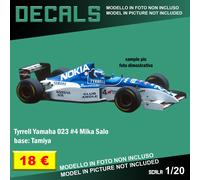 DECALS F1 Tyrrell Yamaha 023 #4 Mika Salo decal repro Tamiya 1/20 1 20