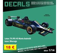 DECALS repro F1 Lotus 79 JPS #5 Mario Andretti Bburago Burago 1/14 1 14 decal