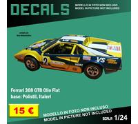 DECALS repro Ferrari 308 GTB Olio Fiat 1 24 25 Polistil Italeri Bburago decal