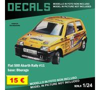 DECALS repro Fiat 500 Cinquecento Abarth Rally Pescara Bburago 1/24 1 24 decal