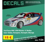 DECALS repro Ford Focus WRC 1999 1/24 1 24 Tamiya Hasegawa Bburago R43 decal