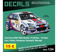 DECALS repro Ford Focus WRC 2001 1/24 1 24 Tamiya Hasegawa Bburago R43 decal