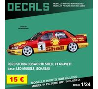 DECALS repro Ford Sierra RS Cosworth Shell #1 Leo Models Schabak 1/24 1 24 decal