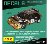 DECALS repro Lancia Delta S4 Grifone Rally costa brava Bburago Beemax Ixo 1/24