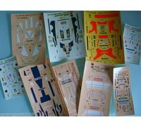 DECALS slot 1/43 set di 9 ferrari 308 GTB DAYTONA LE MANS RALLY DECALCOMANIA