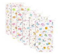 decalsweet 6 Pezzi Mussole Neonato Cotone in 100% 50x30cm, Mussole Neonato Super Morbidi e Assorbenti, Panni Burp in Mussola per Ragazzi e Ragazze, Regalo per il Neonato(Unicorni Carini)