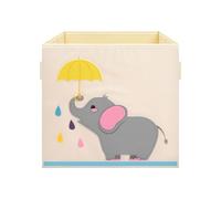 decalsweet Contenitore Giochi Bambini Grande con Maniglia, Organizzatore Pieghevole e Impermeabile in Tessuto, Cesta Giochi Bambini Salvaspazio per Camera da Letto e Salotto, Elefante