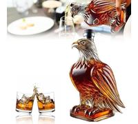Decantador de Whisky, 300ml Caraffe in Vetro, Divertente Statua a di Animale, for Men, Dad, Husband Perfect Decanter Home Bar Decoration(Square Bottom)