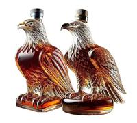 Decantador de Whisky, 300ml Caraffe in Vetro, Divertente Statua a di Animale, for Men, Dad, Husband Perfect Decanter Home Bar Decoration(2-piece set)