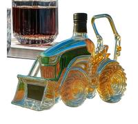 Decantatore a forma di trattore, decanter per whisky, contenitore in vetro | Bottiglia di vino divertente con trattore 3D per uomo e donna, amante del whisky, appassionato di vino, decorazione, bar