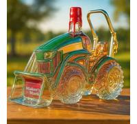 decanter, Bottiglia di vino da whisky a forma trattore 3D 300 ml, bottiglie vuote con tema auto creativo(C)