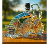 decanter, Bottiglia di vino da whisky a forma trattore 3D 300 ml, bottiglie vuote con tema auto creativo(A)