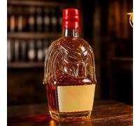 decanter, Bottiglia di whisky divertente da 300 ml, decanter for in vetro resistente con incisione 3D trasparente, for vino in originale(C)
