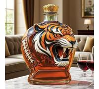 Decanter, Bottiglia di whisky e vino a forma tigre 3D da 300 ml, dispenser liquori squisito intagliato a mano a tema calcistico, regalo for casa, bar ufficio