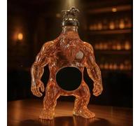 decanter, Bottiglia di whisky in vetro da 300 ml, decanter for a forma gorilla 3D, dispenser liquori a animale divertente(F)
