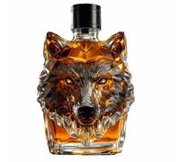 Decanter, Decanter for whisky unico, bottiglia di con testa lupo, set decanter for perfetto for la decorazione del bar casa(150ml)