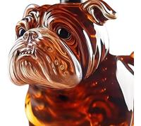 Decanter di | Bottiglia di whisky animale | Contenitore di liquori di decorativo | Decanter del vino bulldog da collezione unico per whisky, brandy, birra, vino rosso, festa del papà, fest