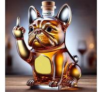 decanter, Divertente bottiglia di whisky da 300 ml - Decanter in vetro ermetico Design 3D unico, ideale for vino e liquori(4)