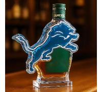 Decanter, Figurina di bottiglie whisky e vino a forma leone da 300 ml, sculture decanter in vetro 3D(E)