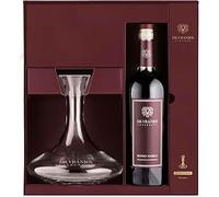Decanter in Cristallo Rosso Nobile e Bottiglia Bordolese 750 ml