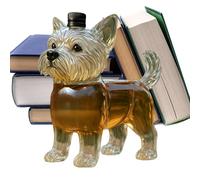 Decanter in per whisky, 350 ml, contenitore trasparente per vino salutare del cane, elegante dispenser per bevande, per rum, tequila, ristoranti, testimoni dello sposo