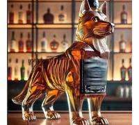Decanter in vetro per whisky da 300 ml, tema animale creativo 3D, bottiglia di vino vuota per la conservazione del vino, articoli per il vino soffiati a mano(B)