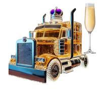 Decanter Per Alcolici - Carafone Whisky Decorazione Carrello Semiarticolato | Contenitore Champagne 375ml Con Tappo Originale Per Casa Cucina Bar Feste Compleanno