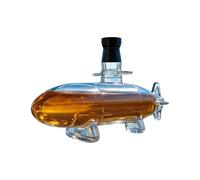 Decanter per alcool 3D scolpito decorativo a prova di perdite forma di nave | Tazza da vino a forma di nave da guerra, per matrimoni, inaugurazione della casa, display da bar, accessori da viaggio