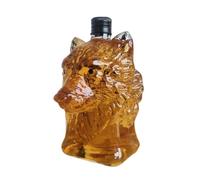 Decanter per bottiglia di whisky con lupo, 12 x 8 x 7,5 cm, statuetta W-olf, con un'estetica vintage per bar, casa, feste, cucina, posto di lavoro